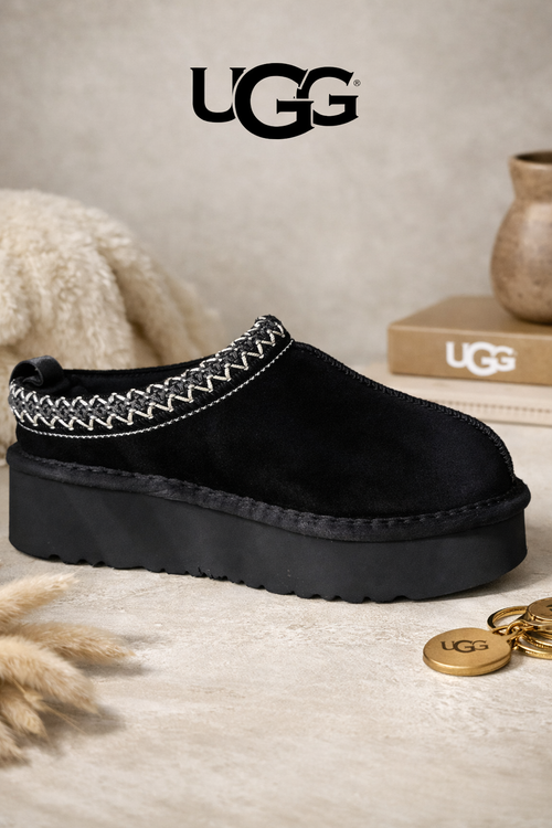 کفش اسلیپر پلتفرم UGG زنانه مشکی