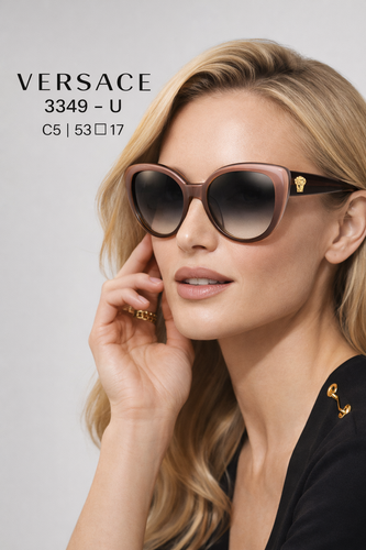 عینک آفتابی ورساچه مدل 3349-U C5 قهوه ای سایز 53-17