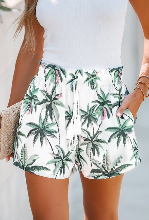 cupshe-palm-print-women-shorts