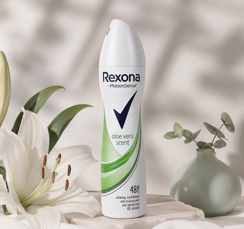 اسپری ضد تعریق زنانه رکسونا 48 ساعته مدل Aloe Vera Scent اصل