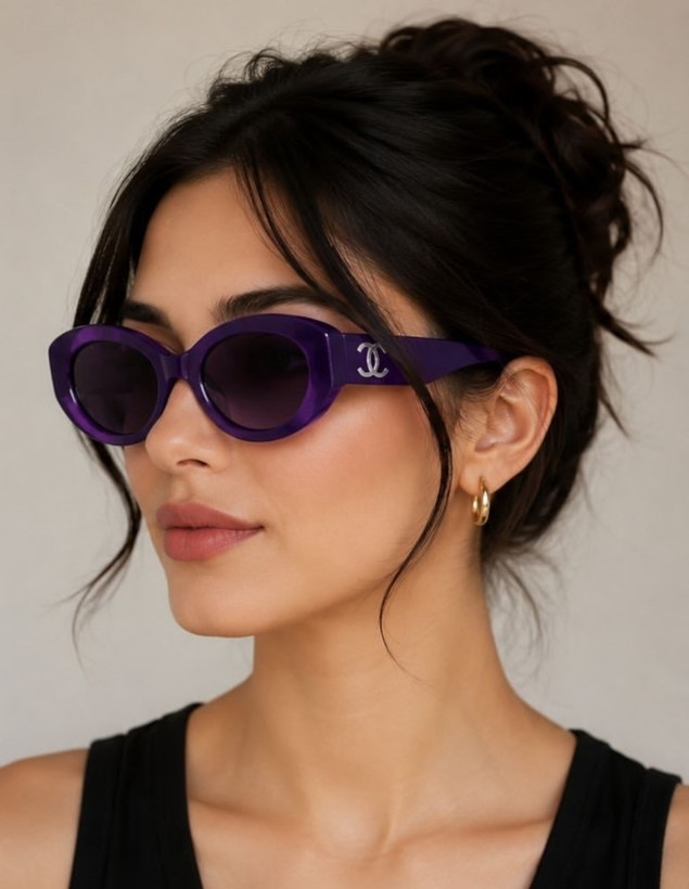 عینک آفتابی زنانه CHANEL 5528 بنفش | 53-19-140
