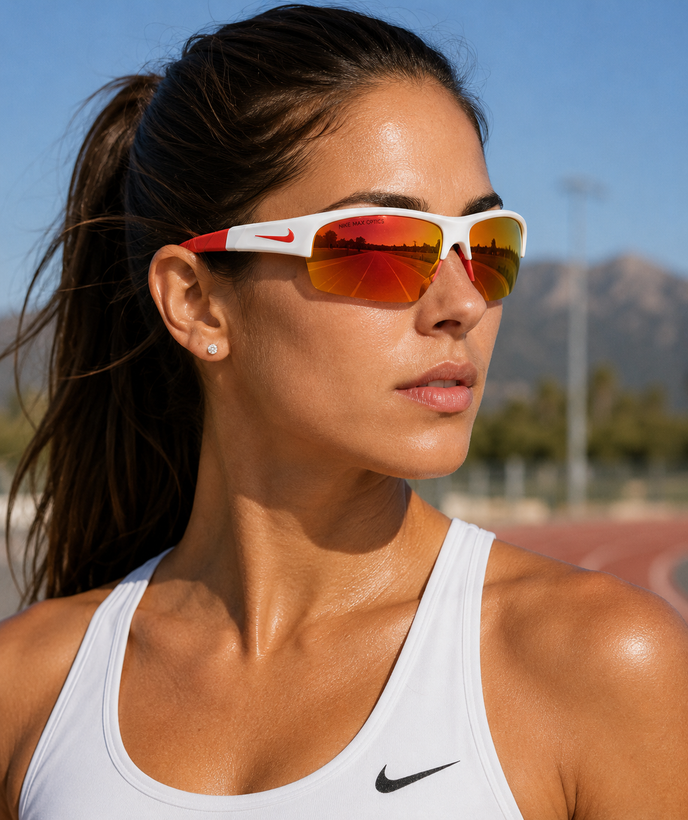 عینک ورزشی نایک Max Optics مشکی زرد ولت با لنز نقرهای