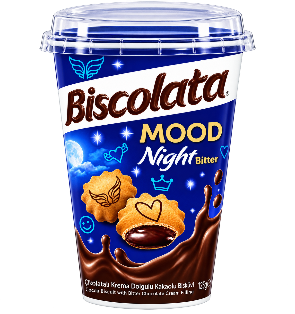بیسکویت بیسکولتا MOOD Night Bitter تلخ 125 گرم | Biscolata
