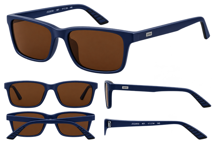 عینک آفتابی ZEISS ZS23532 401 فریم سرمه ای لنز قهوه ای