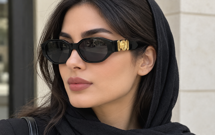 عینک آفتابی زنانه ورساچه VE3320U فریم و عدسی مشکی